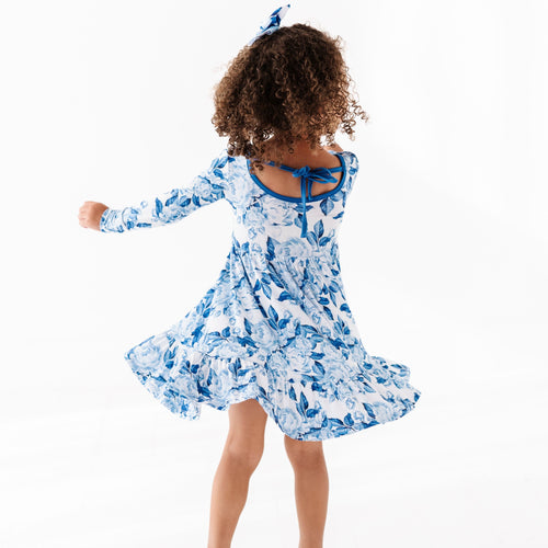 My Something Blue Girls Dress & Shorts Set - Image 8 - Bums & Roses