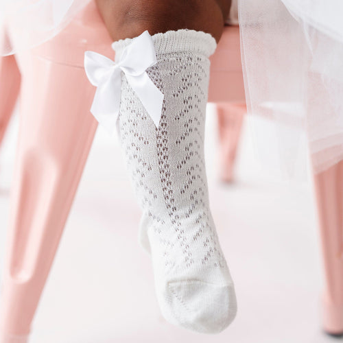 Bamboo Pointelle Bow Socks - Image 10 - Bums & Roses