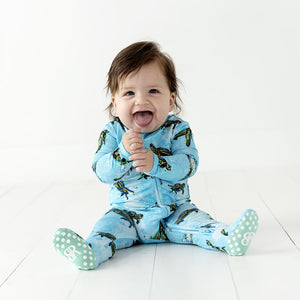 Bums & Roses - Baby & Kids Bamboo Pajamas - Turtley Awesome Footie - Image 1