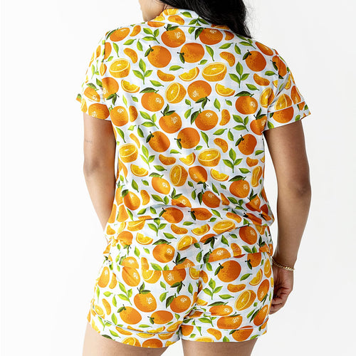 Orange You Sweet Women's Collar Shirt & Shorts Set- FINAL SALE - Image 6 - Bums & Roses