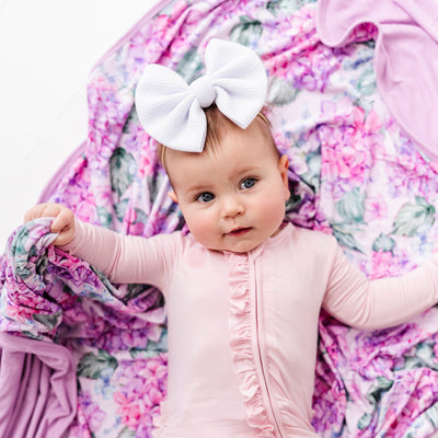 Bums & Roses - Baby & Kids Bamboo Pajamas - You Had Me At Hydrangea Bum Bum Blanket - Image 1