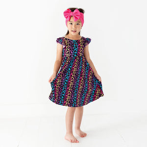 Livin' La Cheetah Loca Girls Dress - Cap Sleeve - Image 1 - Bums & Roses
