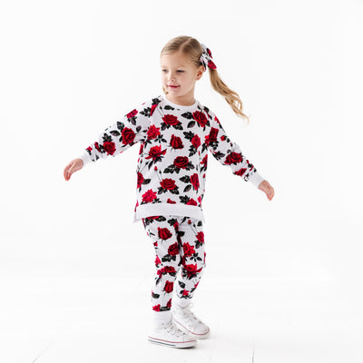 Baby Kids Bamboo Pajamas — The Final Rose Jogger Set — Image 1