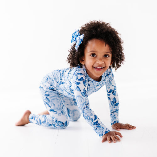 My Something Blue Two-Piece Pajama Set - Long Sleeves - Image 6 - Bums & Roses
