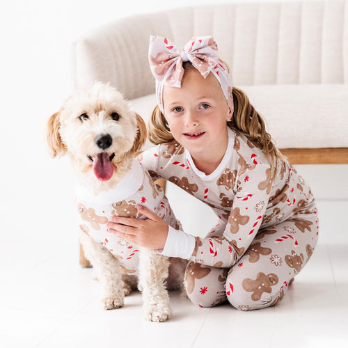 Baby Kids Bamboo Pajamas — Baking Spirits Bright Dog Sweater — Image 8