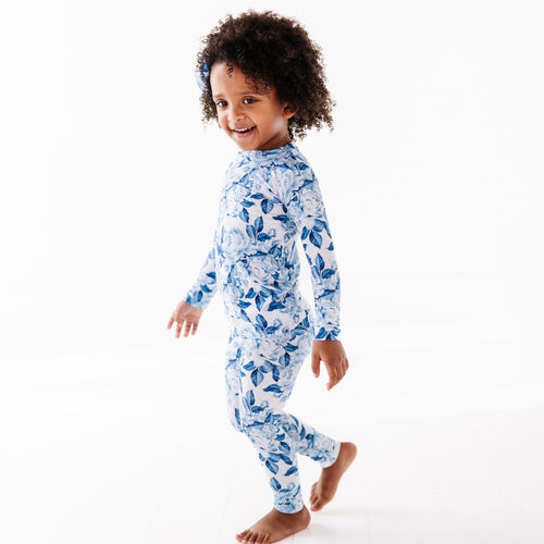 My Something Blue Two-Piece Pajama Set - Long Sleeves - Image 7 - Bums & Roses