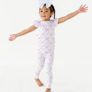Bums & Roses - Baby & Kids Bamboo Pajamas - Take A Bow Two-Piece Pajama Set - Image 1