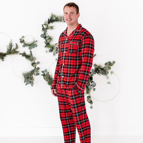 You Plaid Me At Hello Men's Long Sleeve Pajama Set - Image 4 - Bums & Roses