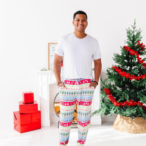 Bums & Roses - Baby & Kids Bamboo Pajamas - Buddy The Elf™ Fair Isle Winter Wonderland Men's Pants - Image 1