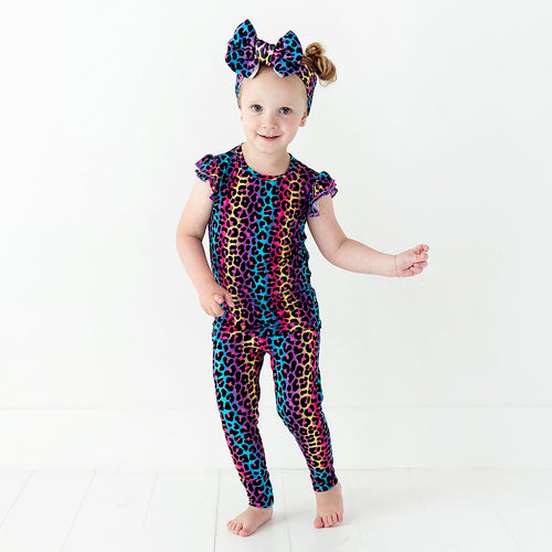 Livin' La Cheetah Loca Two-Piece Pajama Set - Cap Sleeve - Image 3 - Bums & Roses