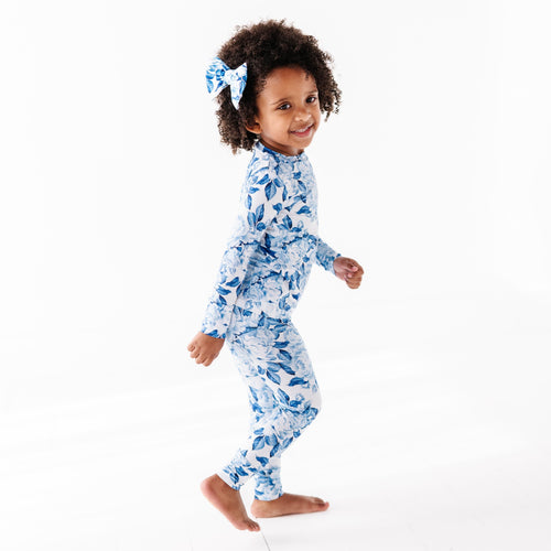 My Something Blue Two-Piece Pajama Set - Long Sleeves - Image 5 - Bums & Roses