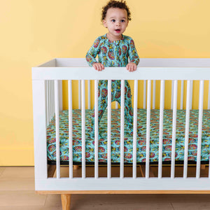 Baby Kids Bamboo Pajamas — Feelin' Pine Crib Sheet — Image 1