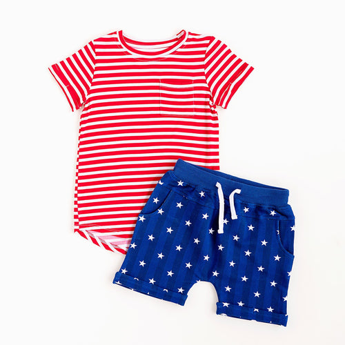 Party in the USA Toddler T-shirt & Shorts Set - FINAL SALE - Image 2 - Bums & Roses
