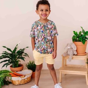 Bums & Roses - Baby & Kids Bamboo Pajamas - Gang's All Hare T-Shirt & Shorts Set - Image 1