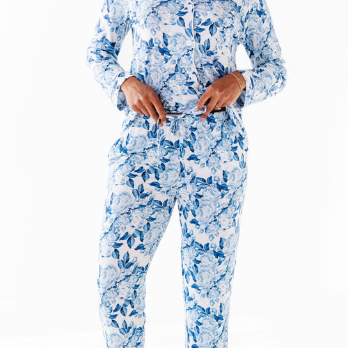 My Something Blue Women's Collar Shirt & Pants Set - Image 8 - Bums & Roses