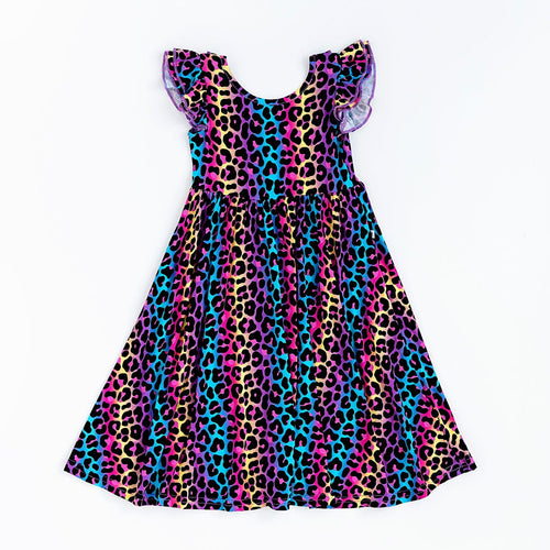 Livin' La Cheetah Loca Girls Dress - Cap Sleeve - Image 2 - Bums & Roses