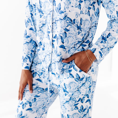 My Something Blue Women's Collar Shirt & Pants Set - Image 9 - Bums & Roses