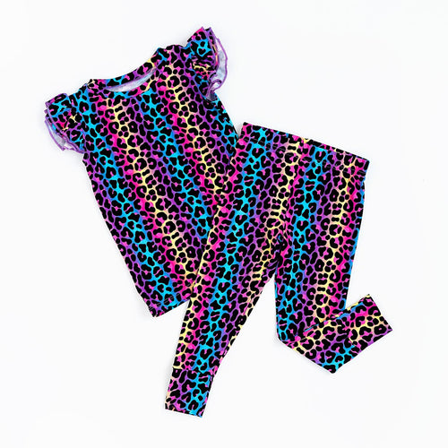 Livin' La Cheetah Loca Two-Piece Pajama Set - Cap Sleeve - Image 2 - Bums & Roses