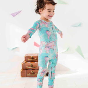 Baby Kids Bamboo Pajamas — For What It's Earth Convertible Romper — Image 1