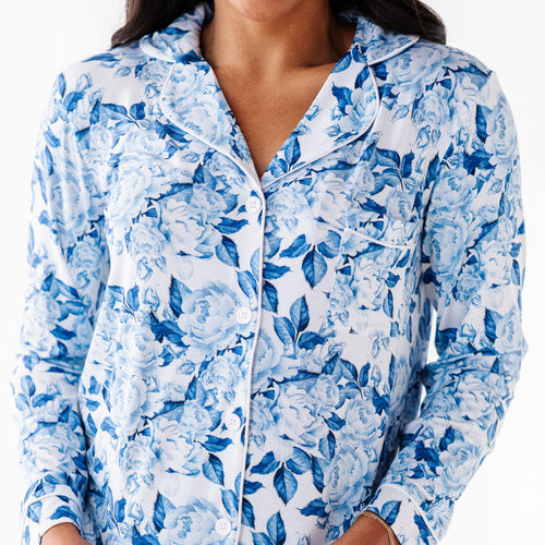 My Something Blue Women's Collar Shirt & Pants Set - Image 2 - Bums & Roses