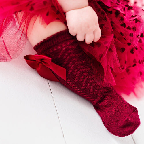 Bamboo Pointelle Bow Socks - Image 15 - Bums & Roses