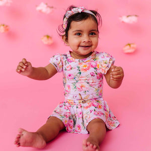 Bums & Roses - Baby & Kids Bamboo Pajamas - Somebunny Special Ruffle Dress - Image 1