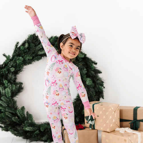 Merry Little Pinkmas Two-Piece Pajama Set - Image 1 - Bums & Roses