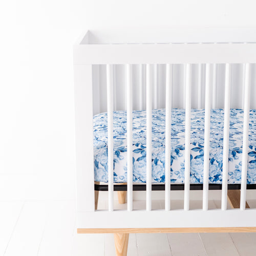 My Something Blue Crib Sheet - Image 2 - Bums & Roses