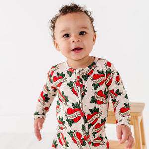 Bums & Roses - Baby & Kids Bamboo Pajamas - Mama's Boy Footie - Image 1