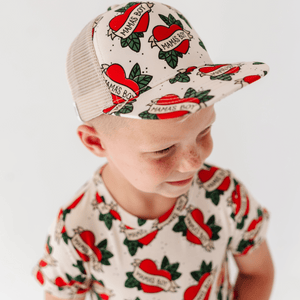 Baby Kids Bamboo Pajamas — Mama's Boy Hat — Image 1