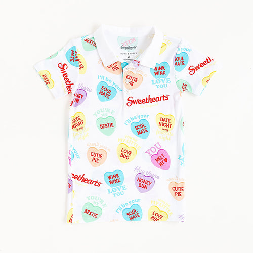 Sweethearts® Colorful Candy Heart Bamboo Polo - Image 2 - Bums & Roses