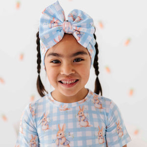 Baby Kids Bamboo Pajamas — Cottontail Cutie Biggie Bow — Image 1