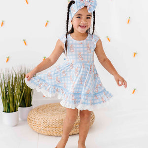 Bums & Roses - Baby & Kids Bamboo Pajamas - Cottontail Cutie Party Dress & Shorts Set - Image 1