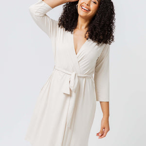 Baby Kids Bamboo Pajamas — Cream Puff Women's Robe — Image 1