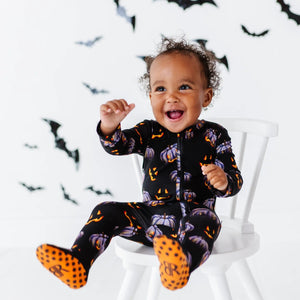 Bums & Roses - Baby & Kids Bamboo Pajamas - Creepin' it Real Footie - Image 1