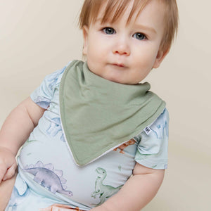 Baby Kids Bamboo Pajamas — Cuddle-saurus 3-Pack Baby Bibs — Image 1