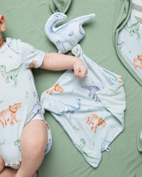 Baby Kids Bamboo Pajamas — Cuddle-saurus Lovey — Image 1