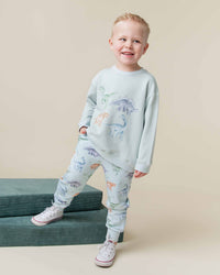 Baby Kids Bamboo Pajamas — Cuddle-saurus Relaxed Fit Jogger Set — Image 1
