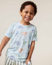 Baby Kids Bamboo Pajamas — Cuddle-saurus T-Shirt — Image 1