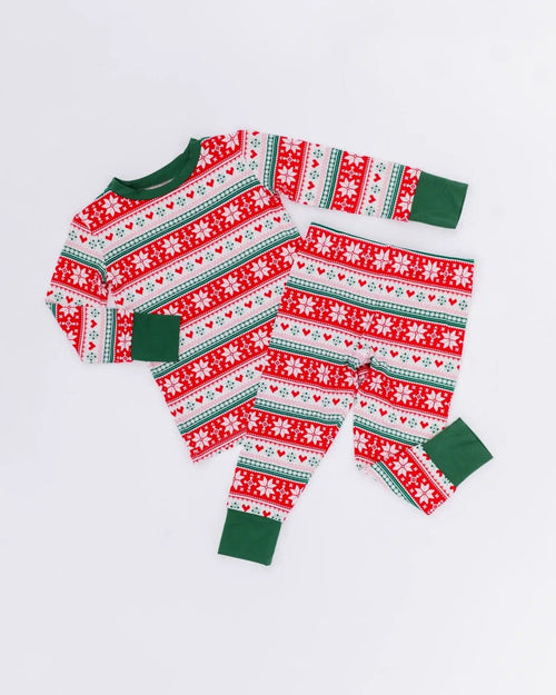 Baby Kids Bamboo Pajamas — Up To Snow Good Two-Piece Pajama Set — Image 3