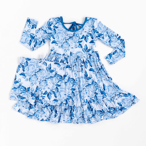 My Something Blue Girls Dress & Shorts Set - Image 2 - Bums & Roses