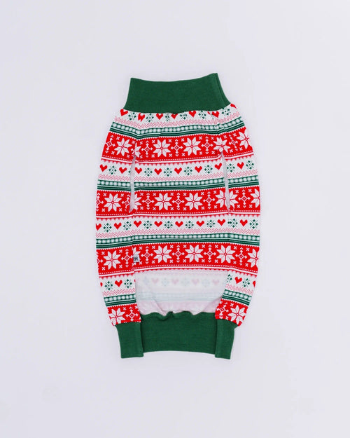 Baby Kids Bamboo Pajamas — Up To Snow Good Dog Sweater — Image 3