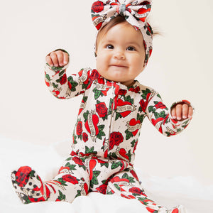 Baby Kids Bamboo Pajamas — Daddy's Girl Convertible Romper — Image 1