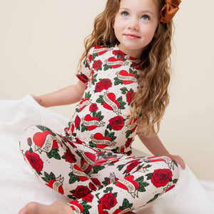 Baby Kids Bamboo Pajamas — Daddy's Girl Short Sleeve Pajama Set — Image 1