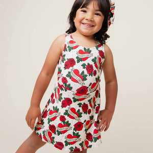 Baby Kids Bamboo Pajamas — Daddy's Girl Sleeveless Twistback Dress — Image 1