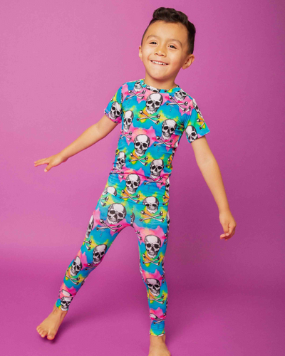 Baby Kids Bamboo Pajamas — Dead Serious Short Sleeve Pajama Set — Image 1