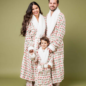 Baby Kids Bamboo Pajamas — Deer to Dream Adult Plush Robe — Image 1