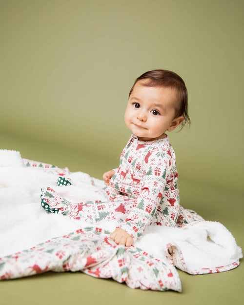 Baby Kids Bamboo Pajamas — Deer to Dream Bum Bum Blanket- Plush — Image 10