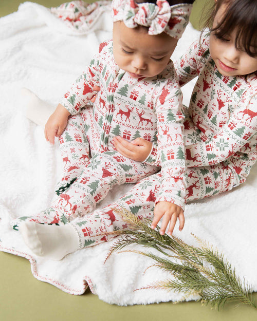 Baby Kids Bamboo Pajamas — Deer to Dream Bum Bum Blanket- Plush — Image 4