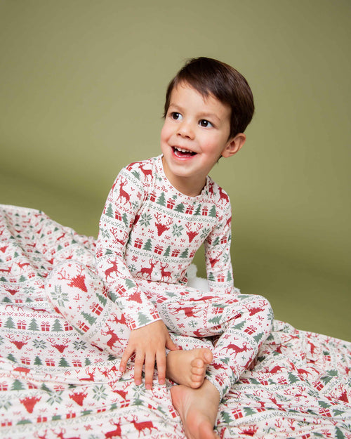 Baby Kids Bamboo Pajamas — Deer to Dream Bum Bum Blanket- Plush — Image 5
